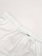 White Short - Sleeve T - Shirt And Long - Pants Set with Ethnic - Style Print - Men's Distinctive Fashion Attire