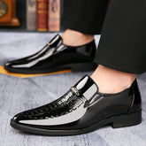 1 Pair Vintage Style Men'S Loafers - All - Season Casual Slip - On Shoes with Pointed Toe, Faux Upper/Inner, Rubber Sole, Solid Color Design - SHOWLU FASHION STORE