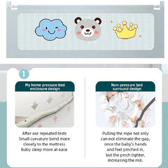 1 Pc Baby Safety Bed Barrier Children Bed Rail Guard Bedroom Protector Kids Sleeping Rail Washable Protective Toddler Fence - SHOWLU FASHION STORE