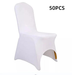 10 - 100PCS Black White Strong Spandex Universal Wedding Chair Covers Full Seat Slipcovers Restaurant Cafe - SHOWLU FASHION STORE