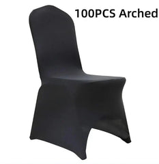 10 - 100PCS Black White Strong Spandex Universal Wedding Chair Covers Full Seat Slipcovers Restaurant Cafe - SHOWLU FASHION STORE