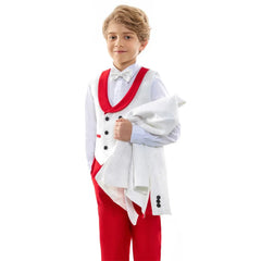 10 Days Delivery Smart Boy Suit Set 4pcs Formal Party Dress Classic Jacquard Boy Suit Formal Single Breasted Clothing - SHOWLU FASHION STORE