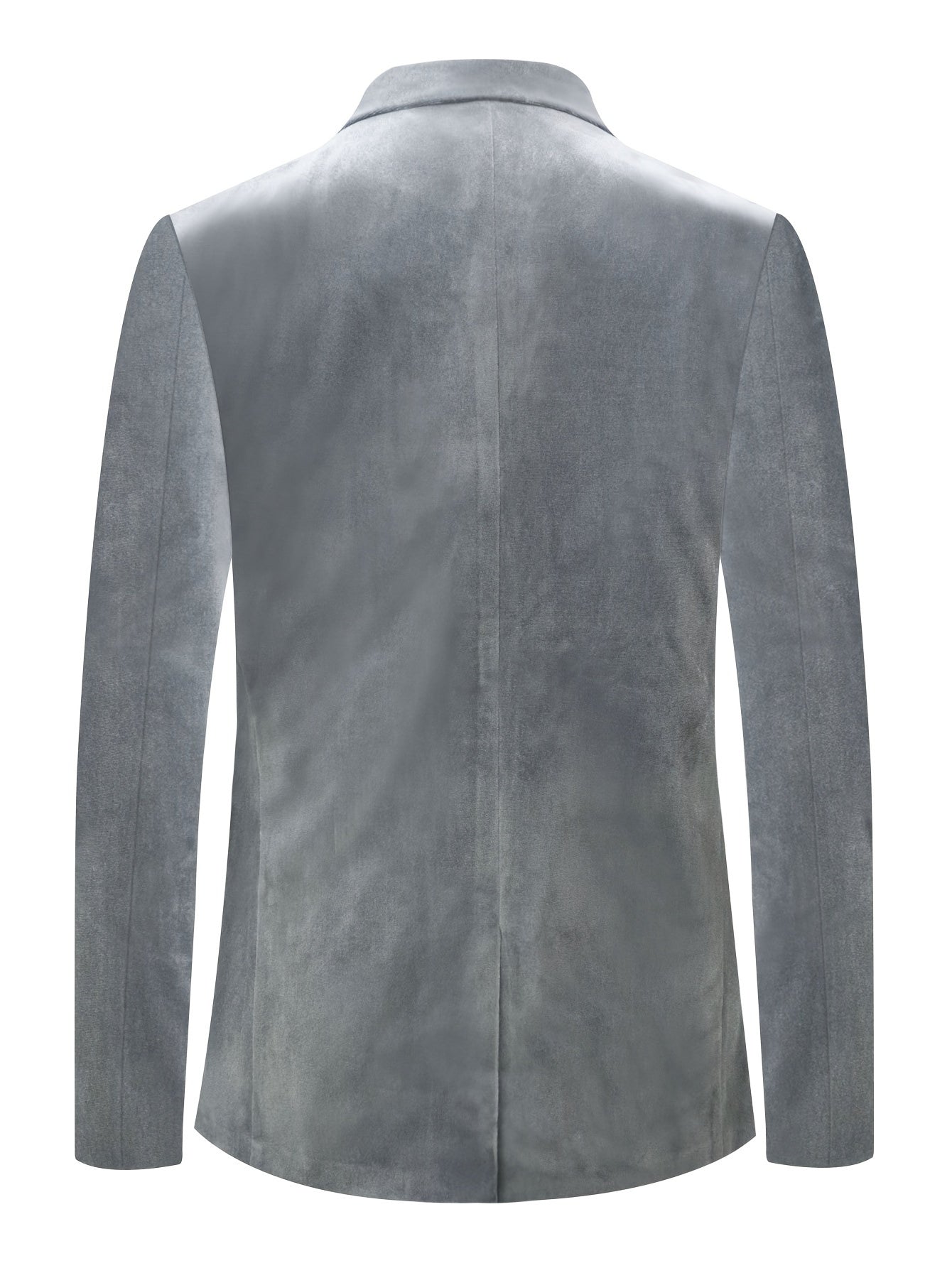 Men's Elegant Velvet Blazer - Royal Blue, Long Sleeve, Double-Breasted with Pockets, Notched Lapel, Perfect for Fall and Winter Formal Events SHOWLU FASHION STORE