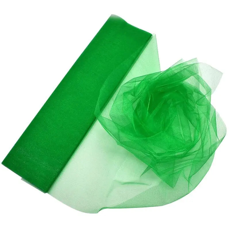 Showlu Fashion Store 0 green / 10mX48cm 10m/lot 48cm Sheer Crystal Organza Tulle Roll Fabric for Wedding Party Decoration organza chair wedding Arch Decor woman's Dress