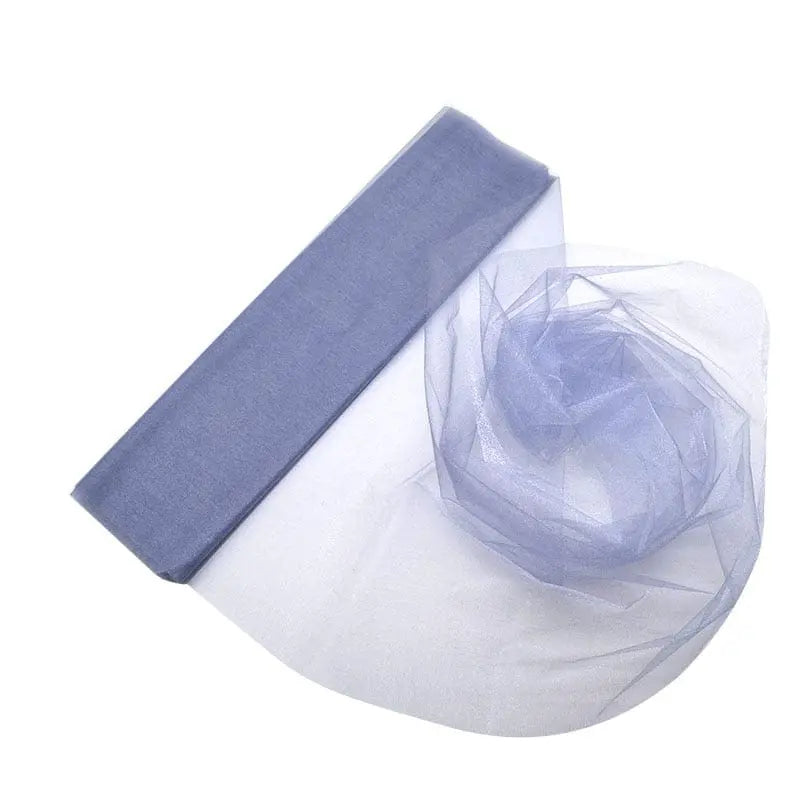 Showlu Fashion Store 0 gray / 10mX48cm 10m/lot 48cm Sheer Crystal Organza Tulle Roll Fabric for Wedding Party Decoration organza chair wedding Arch Decor woman's Dress