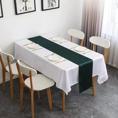 10pc Satin Table Runner For Banquet Wedding Party Event Home Supply Table Decorations Cloth Cover Runner 30x275cm(12*108inch) - SHOWLU FASHION STORE