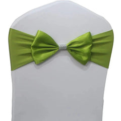 10pcs/50pcs Free Tie Wedding Satin Chair Sash Elastic Stretch Spandex Chair Bow Band For Banquet Hotel Birthday Party Decoration - SHOWLU FASHION STORE