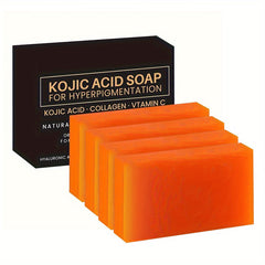 Four Pieces of 100G Kojic Acid Soap, Handmade Gentle Cleansing Soap, Versatile for Bathing And Handwashing, Kojic Acid Handmade Soap. SHOWLU FASHION STORE