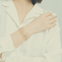 18K Metal Hollow Wide European and American Personalized Women's Opening - SHOWLU FASHION STORE