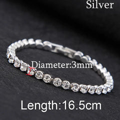 1pc Fashion Hand Chain Crystal Stretch Shine Bracelets For Women Couple Charm Austria Crystal Cuff Bangles Wedding Jewelry - SHOWLU FASHION STORE