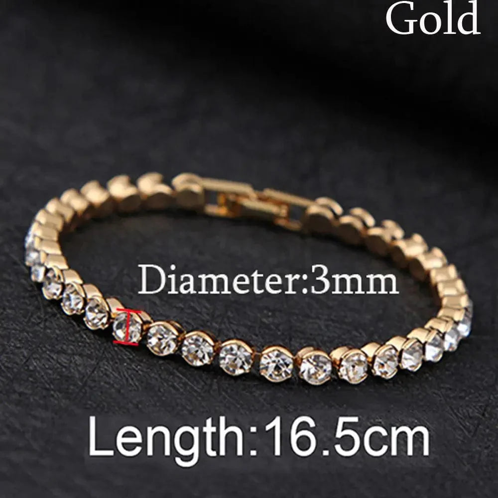 1pc Fashion Hand Chain Crystal Stretch Shine Bracelets For Women Couple Charm Austria Crystal Cuff Bangles Wedding Jewelry - SHOWLU FASHION STORE