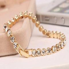 1pc Fashion Hand Chain Crystal Stretch Shine Bracelets For Women Couple Charm Austria Crystal Cuff Bangles Wedding Jewelry - SHOWLU FASHION STORE