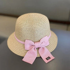 Showlu Fashion Store 0 Hat A1 / 2-6 Years 52CM 2-8 Years Kids Sun Hat Girls Summer New Straw Bag Cap Set Baby Travel Sun Protection Beach Hats Sun Fisherman Hat for Child