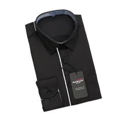 2019 Men Fashion Casual Long Sleeved Printed shirt Slim Fit Male Social Business Dress Shirt Brand Men Clothing Soft Comfortable - SHOWLU FASHION STORE