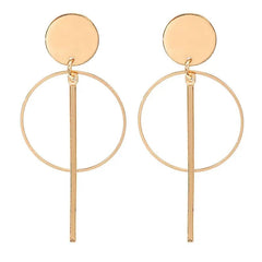 Showlu Fashion Store 0 e952jin 2020 Korean Long Statement Geometric Triangle Tassel Dangle Drop Earrings For Women Earrings Fashion Jewelry Oorbellen Brincos