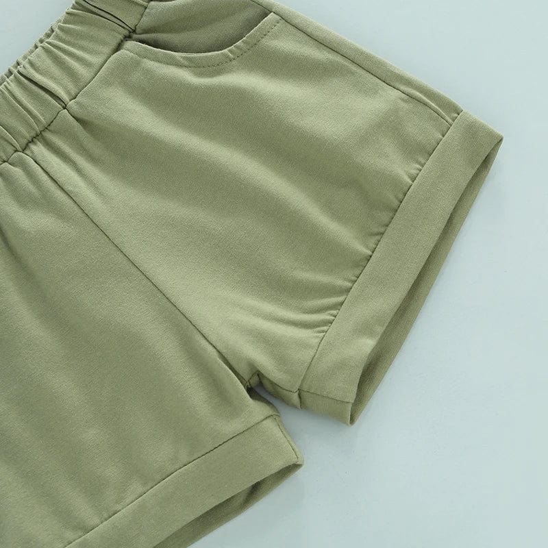 2022 - 03 - 12 6M - 4T Lioraitiin Summer Toddler Kids Boys Casual Suit Cartoon Printed Short Sleeve Tops+Short Pants Clothes Set - SHOWLU FASHION STORE