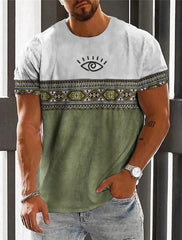 2024 Ethnic Style 3D Print T Shirt Summer Retro Fashion Casual Mens T Shirt Neutral Hip Hop Harajuku Street Totem Clothing Tops - SHOWLU FASHION STORE
