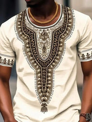 2024 Ethnic Style 3D Print T Shirt Summer Retro Fashion Casual Mens T Shirt Neutral Hip Hop Harajuku Street Totem Clothing Tops - SHOWLU FASHION STORE