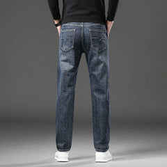 2024 Fashion New Men's Spring Straight Jeans Baggy Soft Stretch Casual Business Brand Male Clothes Denim Trousers - SHOWLU FASHION STORE