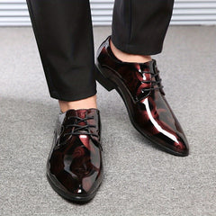 Stylish Men's Flower Print Pointed Toe Business Dress Shoes for Party, Wedding, Banquet SHOWLU FASHION STORE