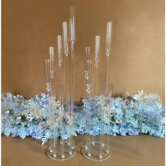2pcs 5pcs 10pcs Wedding Decoration Centerpiece Candelabra Clear Candle Holder Acrylic Candlesticks for Weddings Event Party - SHOWLU FASHION STORE