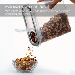 3 - Piece Airtight Cereal Storage Containers Set,BPA Free, Dishwasher Safe, with Pen and Labeled, 2.5L/84.5 Floz Capacity - SHOWLU FASHION STORE