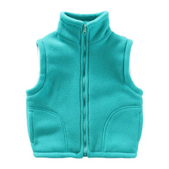 3 to 10 Years Teenager Outwear Waistcoats Sleeveless Jackets Children's Vest For Boy Girl Polar Fleece Baby Kid Vest Warm Winter - SHOWLU FASHION STORE