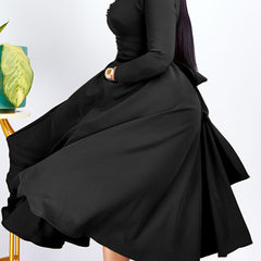 Plus Size Women's Elegant Beaded Turtleneck Bodycon Dress - Vibrant Red Long Sleeve Floor-Length Gown for Spring/Summer, Machine Washable Formal & Casual Occasion Dress, Spring Fashion Wear, Autumn Elegance Wear, Sophisticate