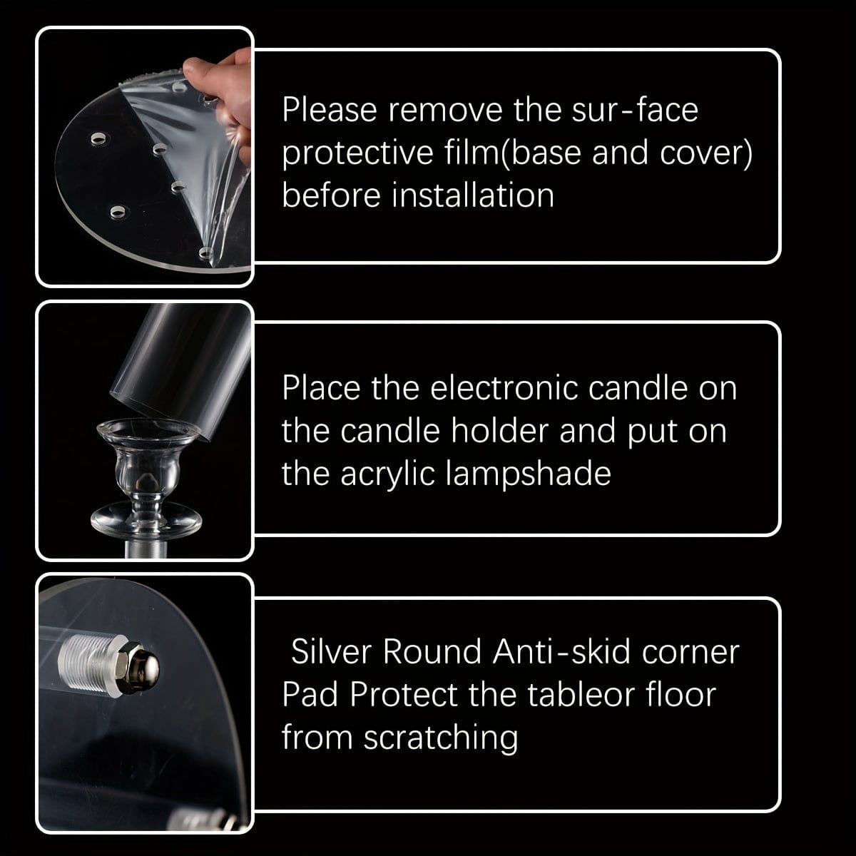 37.7 Inches Tall Large 10 Arm Acrylic Candelabra Centerpieces for Tables, Floor Clear Tall Candlesticks Holder with Removable Lampshade for Wedding Party Home Decoration, Fit 0.82" LED Candles - SHOWLU FASHION STORE