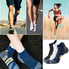 3Pair Professional Fitness Sports Socks Towel Bottom Non - Slip Running Socks Men Women Short Quick - Drying Basketball Training Sox - SHOWLU FASHION STORE