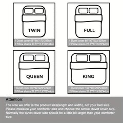 3pc Luxury Flower Printed Duvet Cover Set - Luxuriously Soft & Hypoallergenic, Vibrant Pattern for Bedroom & Guest Room Decor - Includes 1 Duvet Cover + 2 Pillowcases, Machine Washable (No Duvet Core) - SHOWLU FASHION STORE