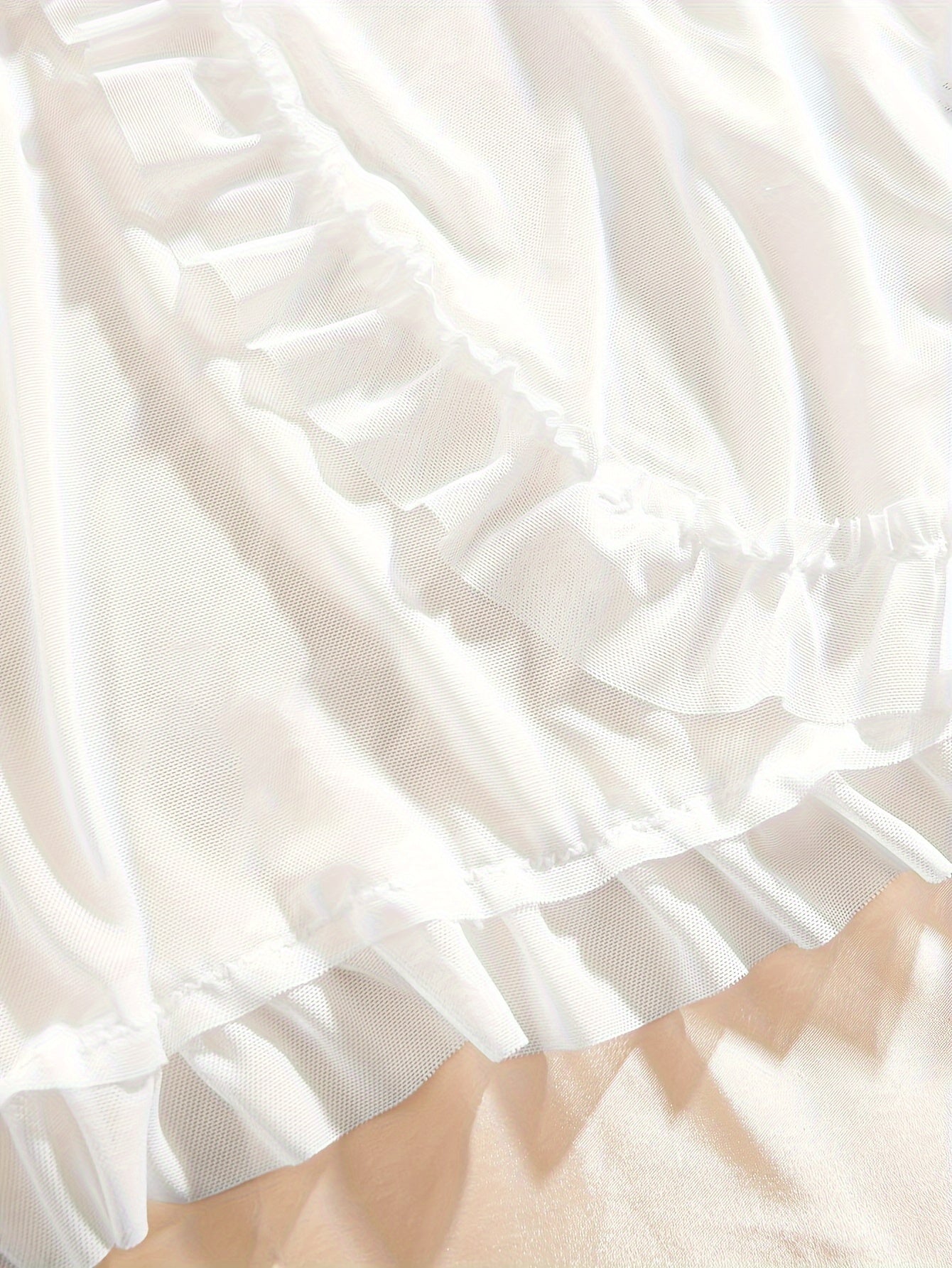 Alluring Halter Lace Lingerie Set for Women - Seductive Deep V Slip Dress with Adjustable Tie Neck, Split Ruffles & Bow Decor, Includes Matching Thong - A Feminine Boudoir Essential & Perfect Gift SHOWLU FASHION STORE