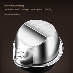 Stainless Steel Kitchen Colander - Multi-Purpose Drain Basket For Home Cooking