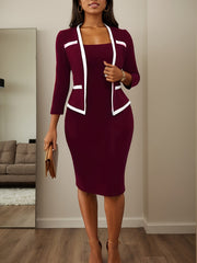 Elegant Tight-fitting Hip-hugging Dress, Long-sleeved Close-fitting Dress, Suitable For All Seasons, Women's Wear SHOWLU FASHION STORE