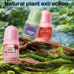 3pcs Rose + Pomegranate + Lavender Deodorant Combination Set, Plant Ingredients, Deep Moisturizing, Gentle Care, Natural Fragrance, Lasting Fragrance, Farewell Odor, Just One Set Let You Have a Different Fresh Experience Ever SHOWLU FASHION STORE
