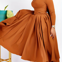 Plus Size Women's Elegant Beaded Turtleneck Bodycon Dress - Vibrant Red Long Sleeve Floor-Length Gown for Spring/Summer, Machine Washable Formal & Casual Occasion Dress, Spring Fashion Wear, Autumn Elegance Wear, Sophisticate