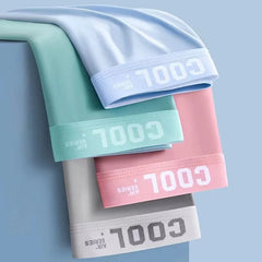4Pcs Boxer Shorts Men's Underwear Ice Silk Underpants Sexy Panties 3A Antibacterial Breathable Elastic Lingerie Plus Size L - 6XL - SHOWLU FASHION STORE