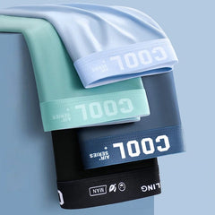 4Pcs Boxer Shorts Men's Underwear Ice Silk Underpants Sexy Panties 3A Antibacterial Breathable Elastic Lingerie Plus Size L - 6XL - SHOWLU FASHION STORE