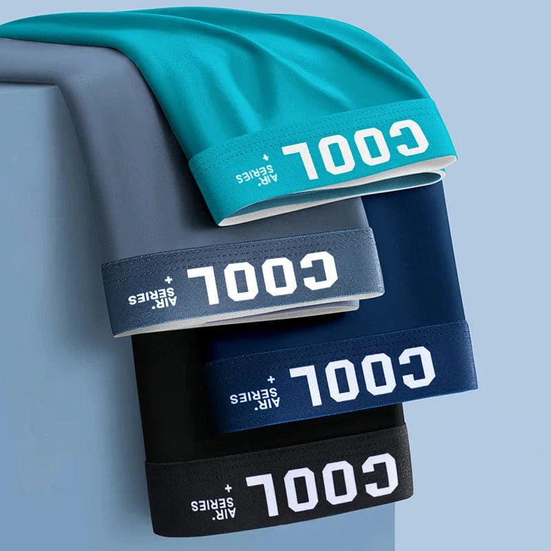 4Pcs Boxer Shorts Men's Underwear Ice Silk Underpants Sexy Panties 3A Antibacterial Breathable Elastic Lingerie Plus Size L - 6XL - SHOWLU FASHION STORE