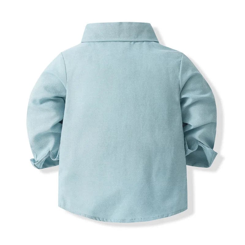 4Piece Spring Toddler Clothes Boy Fashion Gentleman Suit Long Sleeve Cotton Baby Tops+Pants+Straps+Tie Kids Clothing Set BC1850 - SHOWLU FASHION STORE