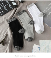 5 Pairs/Lot Men Socks Autumn Winter High Quality Casual Running Black Sports Hiking Socks Male Long Socks Comfortable Size 38 - 44 - SHOWLU FASHION STORE