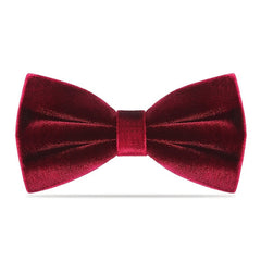 1pc Pre-Tied Men’s Velvet Bow Tie, Adjustable Navy Blue Formal Wedding Party Accessory, Luxurious Polyester Fabric for Sophisticated Style SHOWLU FASHION STORE