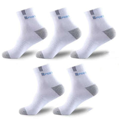 5Pairs Men Bamboo Fiber Autumn Winter Men Socks Breathable Cotton Sports Sock Breathable Deodorant Business Socks Size 37 - 43 - SHOWLU FASHION STORE