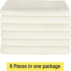 A stack of six ivory chiffon drapes for wedding arch and ceiling decorations.