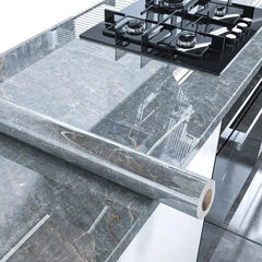 Showlu Fashion Store 0 F / 5mx60cm 60cm Width Marble Self Adhesive Wallpaper Vinyl Wall Stickers Waterproof Contact Paper For Kitchen Decorative Film Home Decor