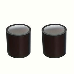 Two rolls of black waterproof PVC repair tape standing upright against a white background.