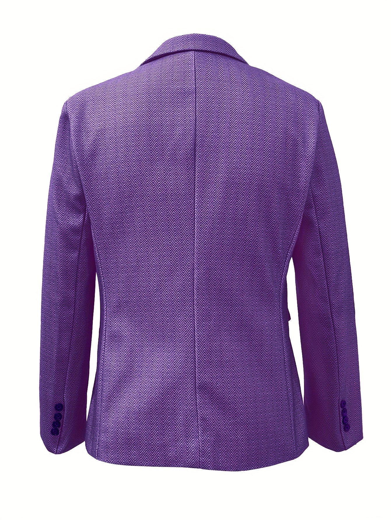 Retro Lapel Collar Herringbone Pattern Double-breasted Blazer SHOWLU FASHION STORE