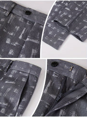 Men's 2pcs Suit Set - Double Breasted Formal Wear Peak Lapels Tuxedo Blazer Pants for Business Prom