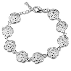 Anel Demosthene General Store 0 LH028 8 Inch 18K Gold Bracelet 5MM Sideways Chain Bracelet For Woman Men Fashion Wedding Engagement 925 Sterling Silver Jewelry Gifts