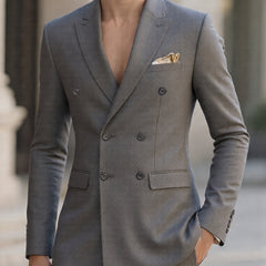 2pcs Men'S Tailored Suit with Notched Lapel & Matching Vest - Slim Fit Formal Wedding & Party Coat, Solid Color Long Sleeve with Pockets, Black/Brown/Beige, Wedding Attire, Sophisticated Style, Notched Lapel Design